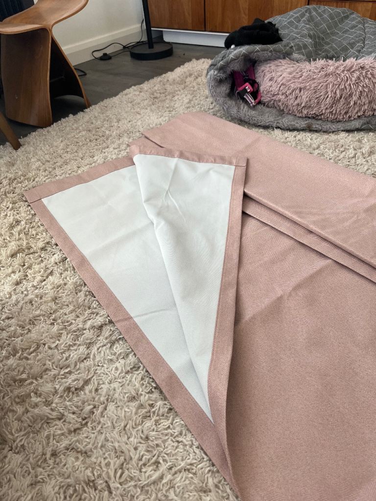 Light pink curtains 