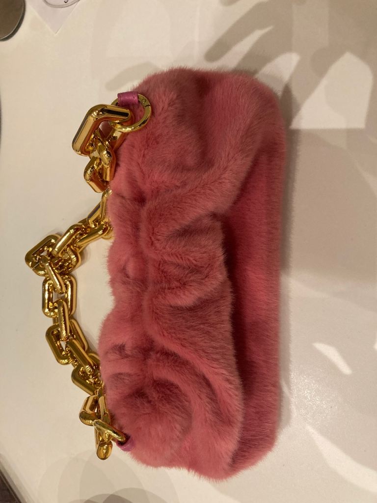 Pink faux fur