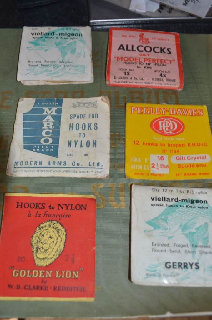 Vintage Fishing Hooks & Nylon - Various Brands