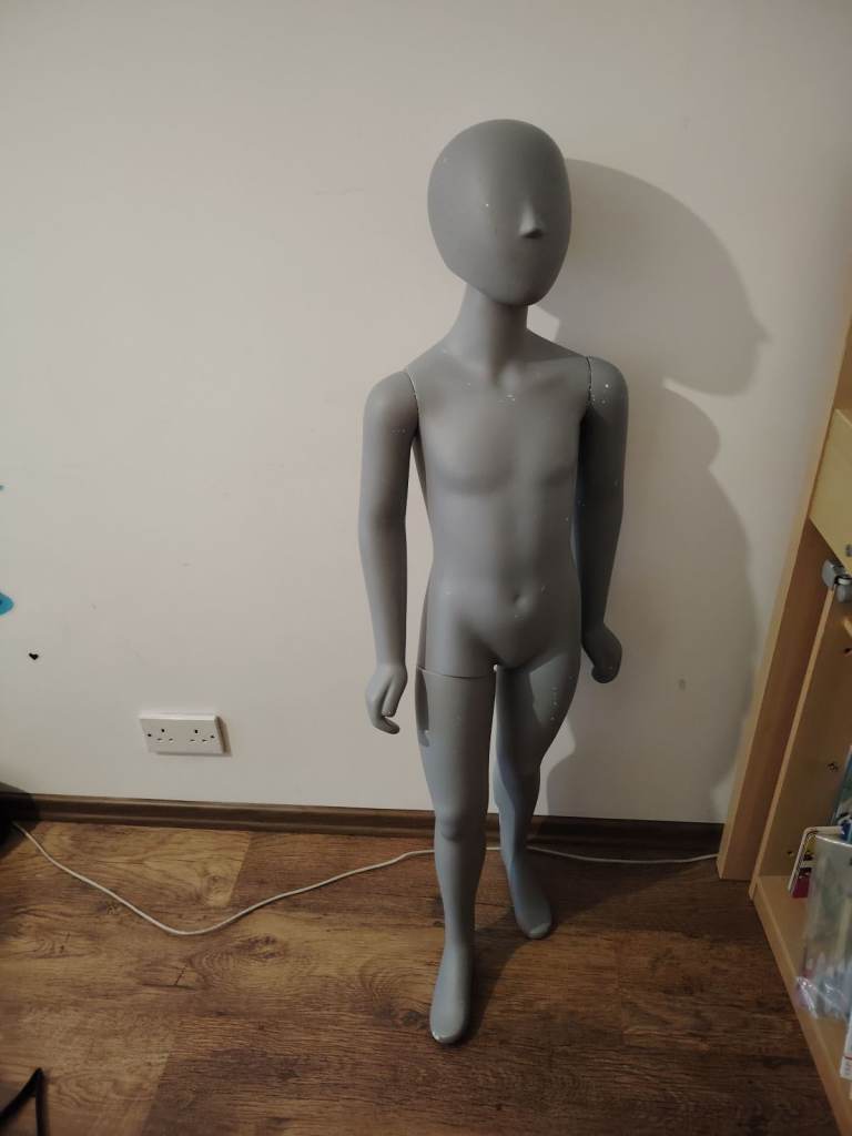 EuroDisplay Child Mannequin Dummy Display Form Full Body Grey Matt Shop display retail