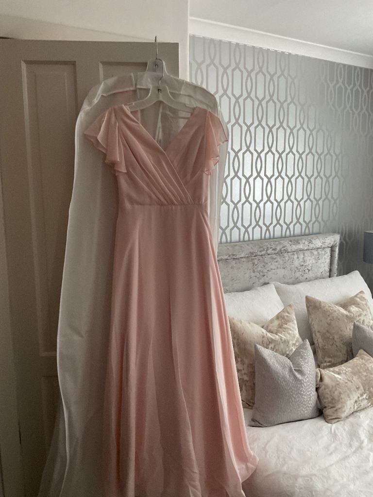Blush pink bridemaid dress 