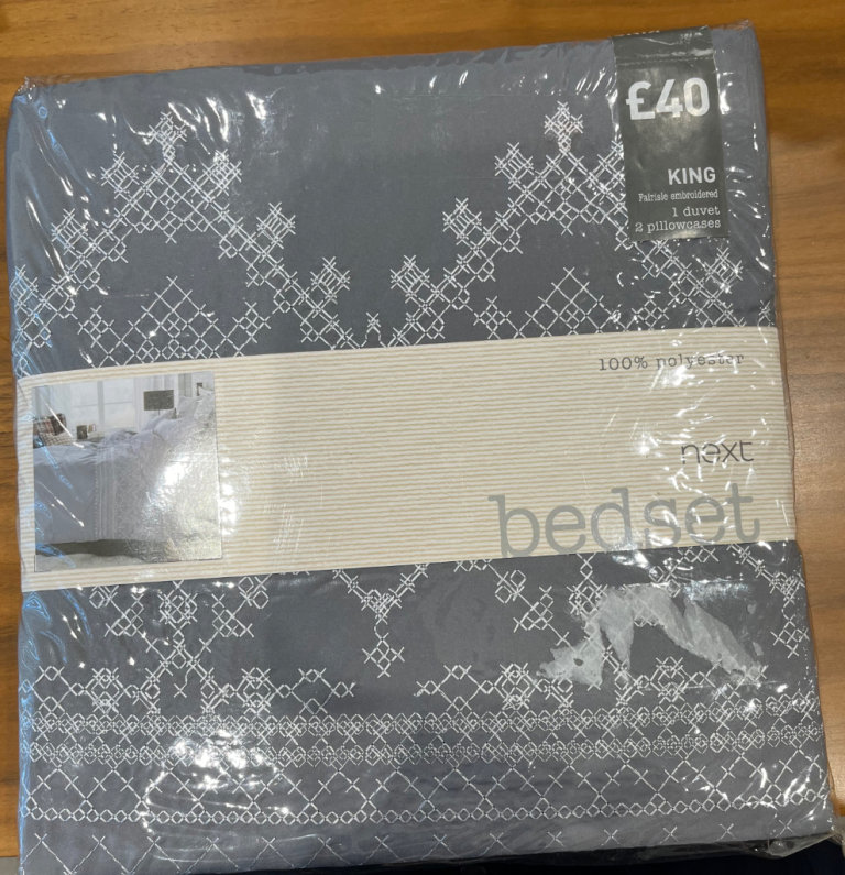 Grey king size duvet cover
