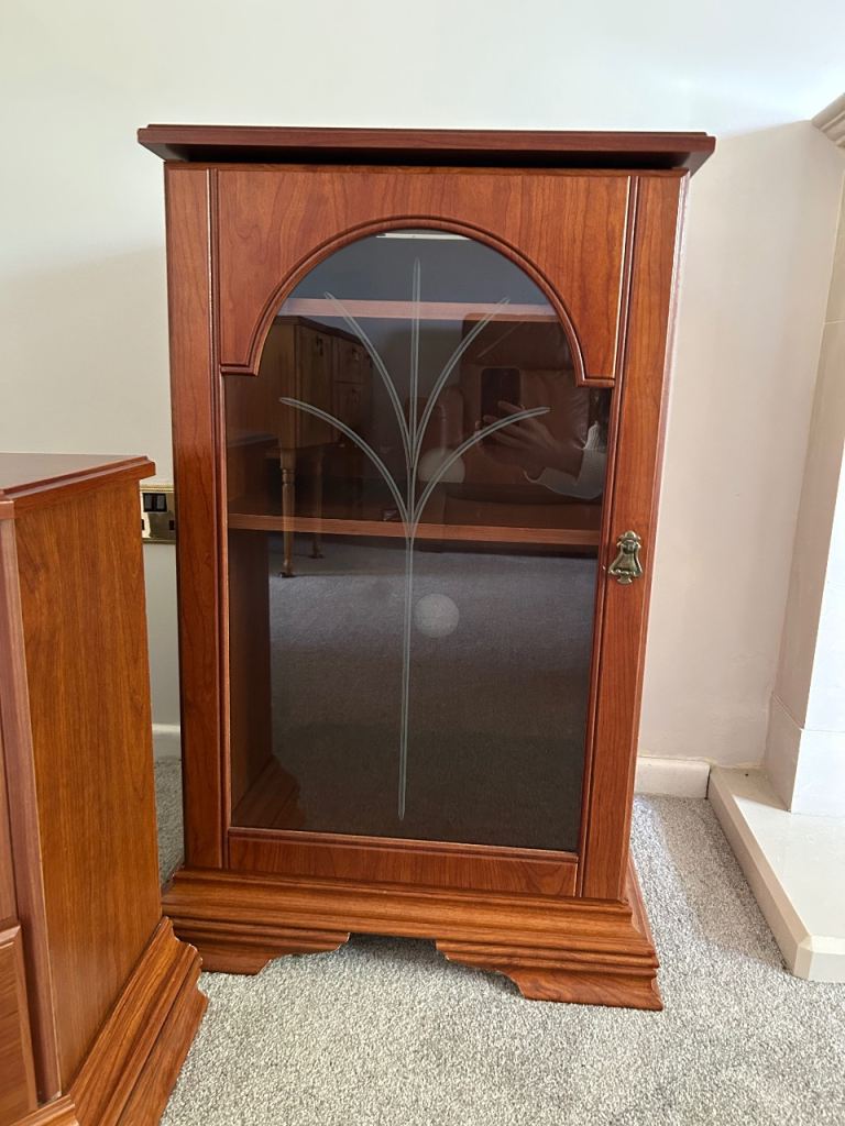 Wooden Display Cabinet with Glass Door – Good Condition