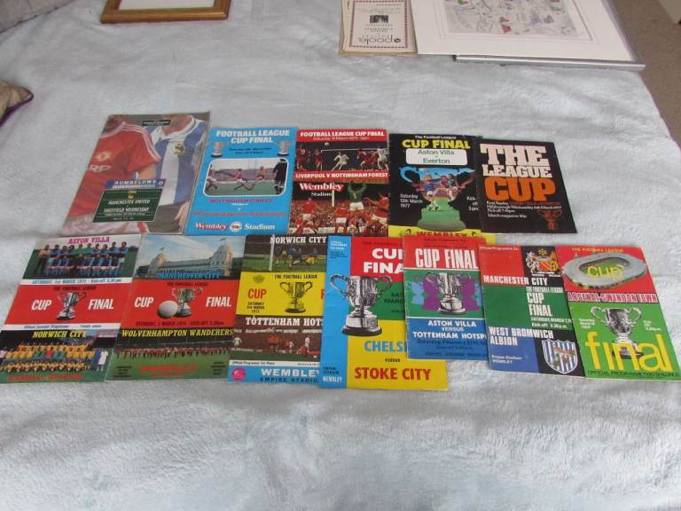 Collection of Football League Cup Final Programmes x 12