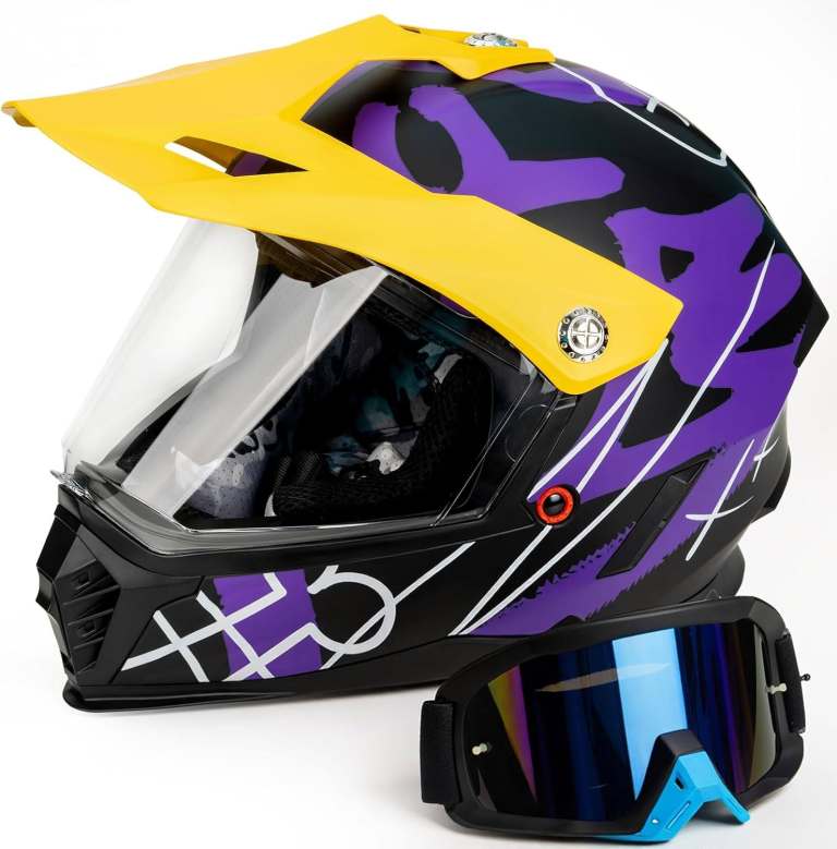 new in packaging - Favoto Dirt Bike Helmet Youth - Full Face, ECE Approved (S 49-50cm)