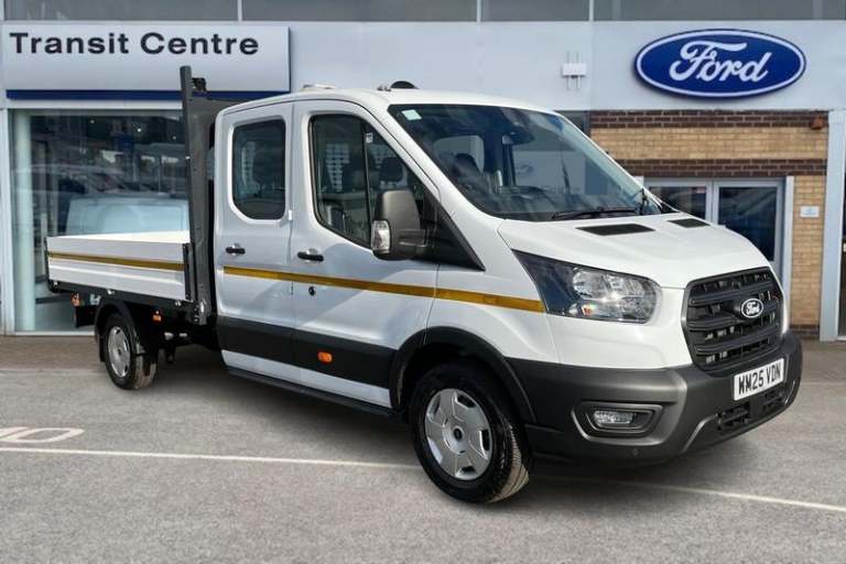 2025 Ford Transit 350 Trend L3 LWB Double Cab Dropside RWD 2.0 EcoBlue 165ps HDE DAP, STEEL S Dro...