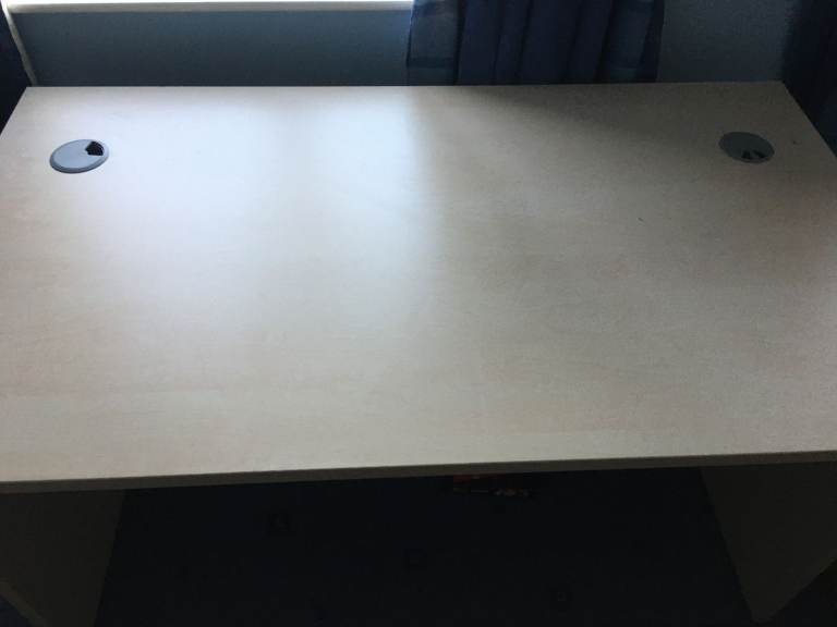 Home Office Desk Table Maple Finish 140W x 80L x 73D