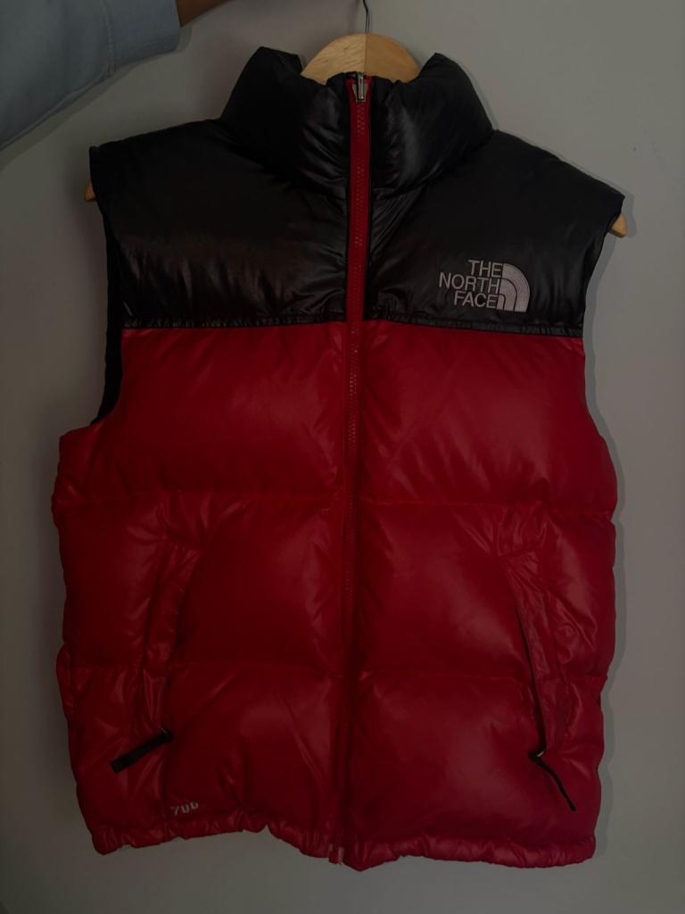 Vintage Red & Black north face puffs gilet 