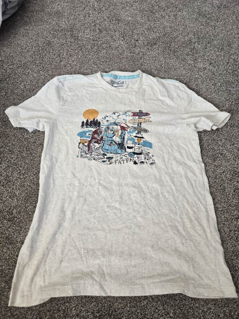 Fatface fat face wild adventure Top T Shirt Size M medium mens