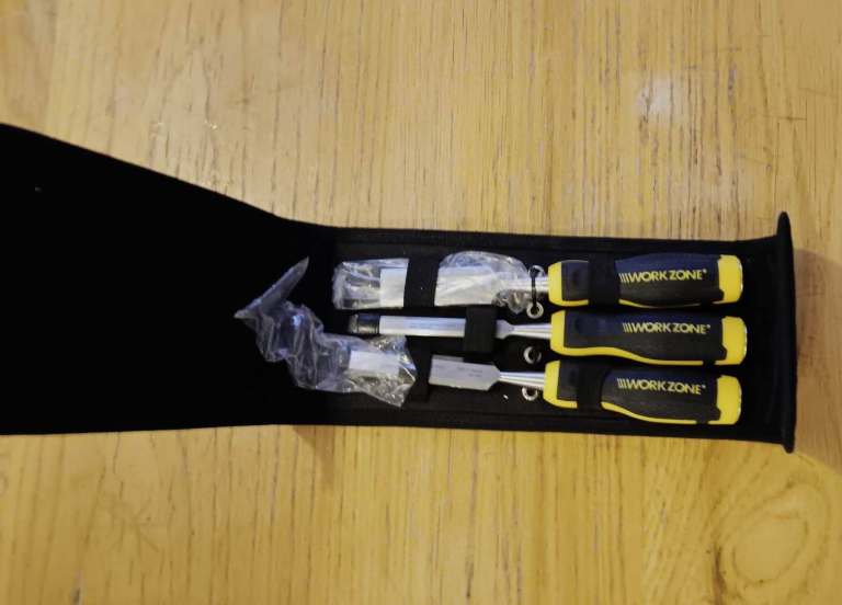 3 piece Workzone Chisel Set, in Velcro case