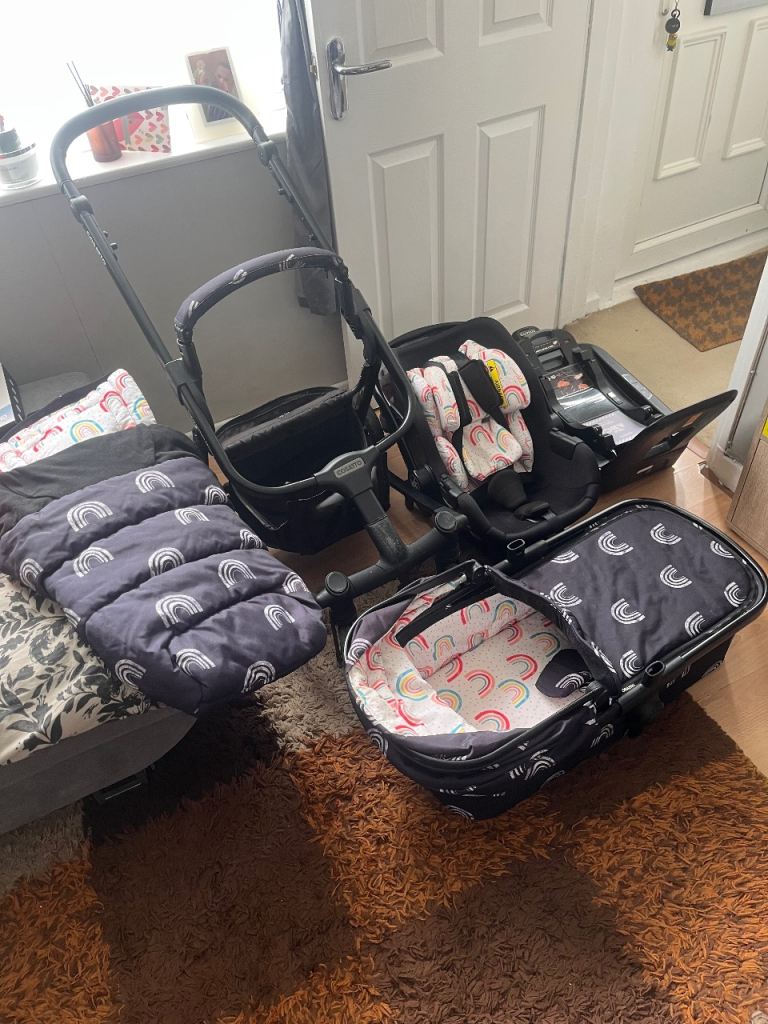 Baby Travel System with Pram, Pushchair, and Car Seat - Good Condition