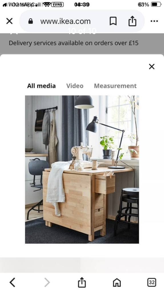 IKEA double drop leaf table 