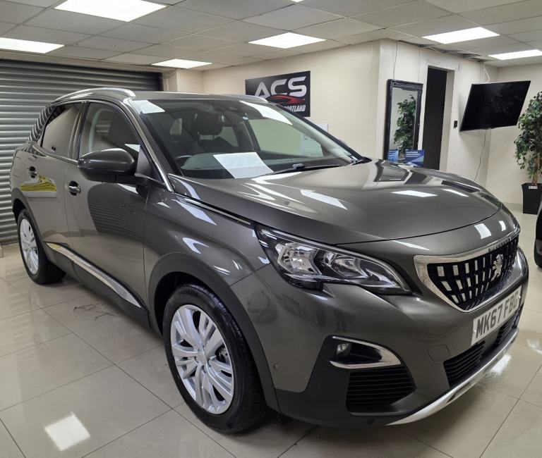 PEUGEOT 3008 1.2 PureTech Allure Grey Manual Petrol 2017 WARRANTY 12 MONTHS MOT