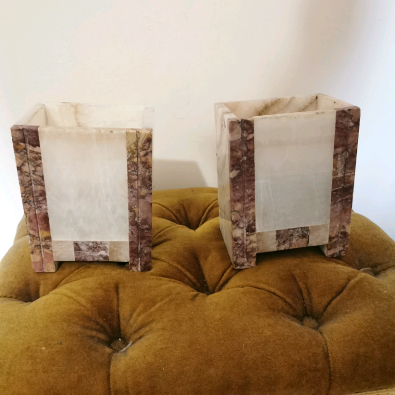 Antique Marble Clock Garniture set