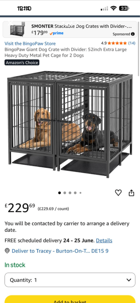 Dog cage /bed 