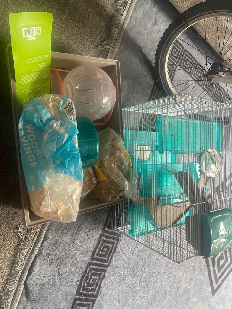 Hamster cage and accessories 