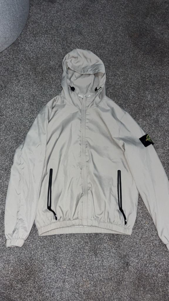 Stone Island Windbreaker Jacket – Beige, Good Condition