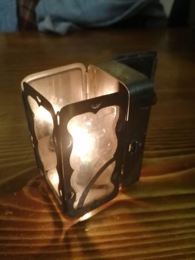 Vintage portable candle lamp 