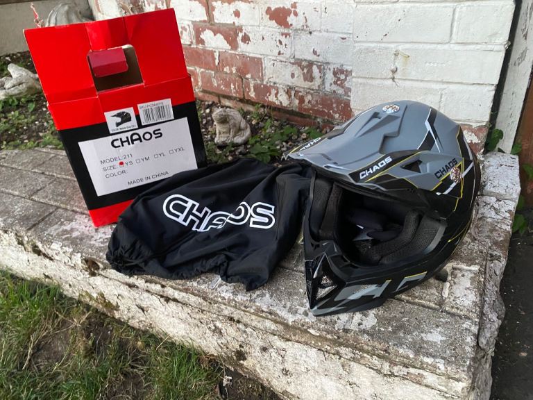 Brand new in box chaos motorbike mx motorcross helmet kids 