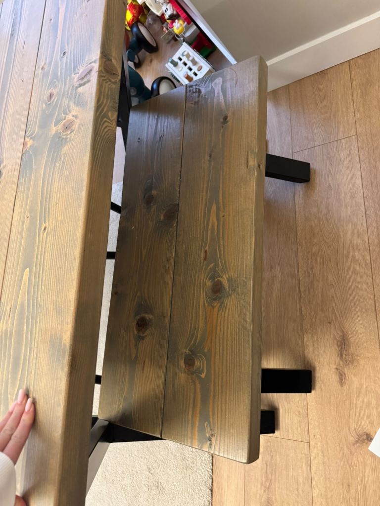 Rustic Wooden Dining Table & Bench - Industrial Style Legs, £100.00 for ...