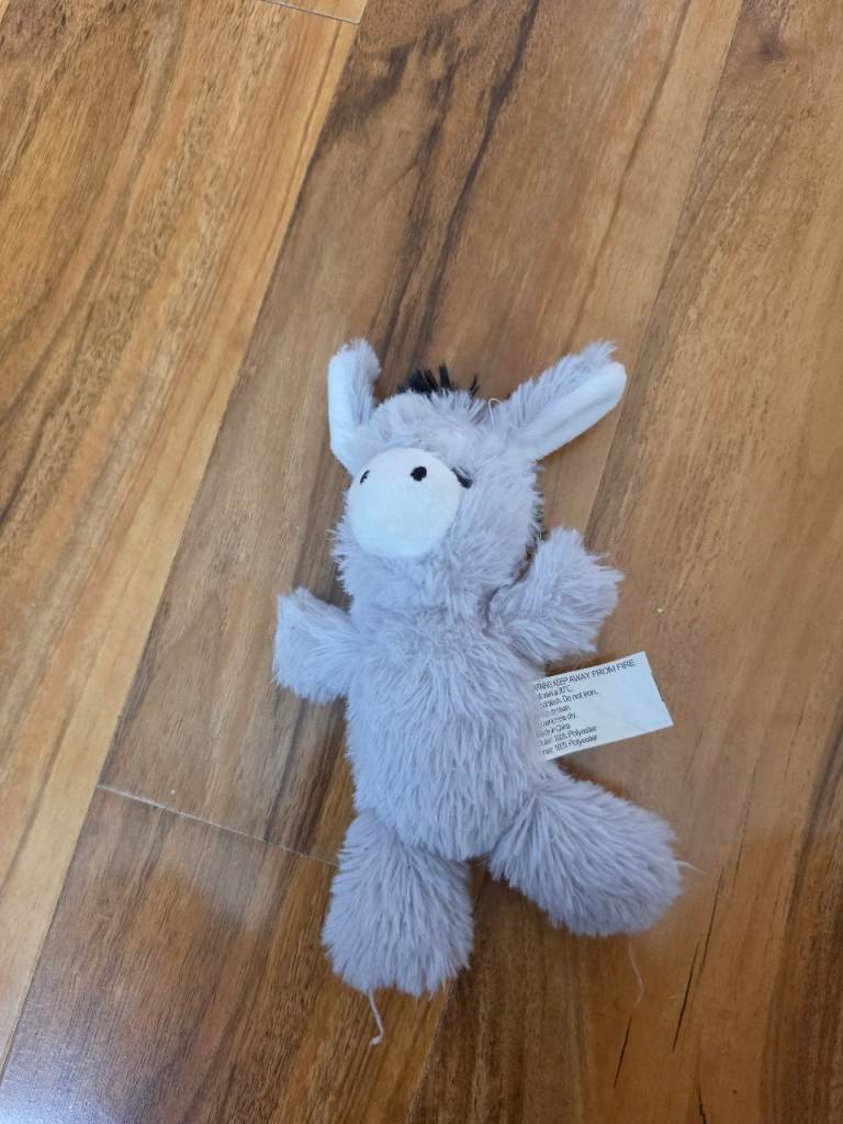 Cute Grey Donkey Soft Toy – Good Condition