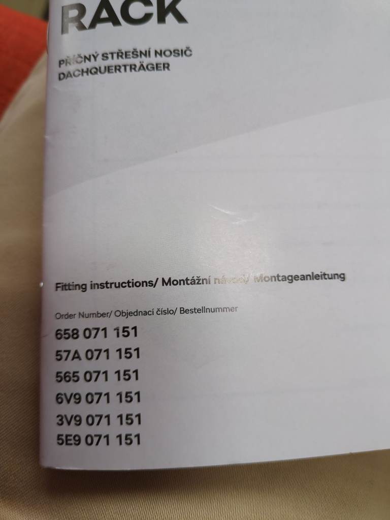 Skoda Transverse Roof Rack 