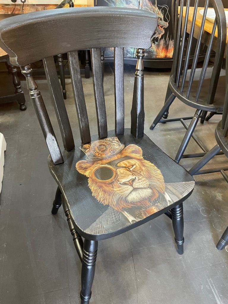 Steampunk lion chair