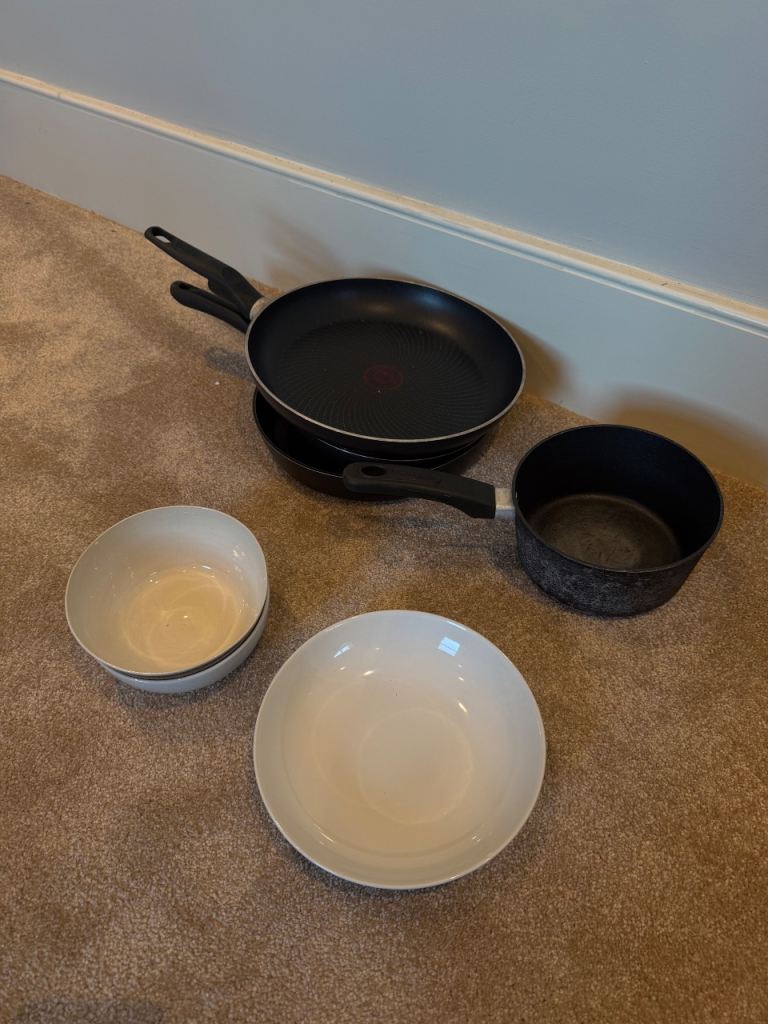 Kitchen Bundle – Frying Pans, Toaster, Kettle, Bowls & Glasses – Great Starter Set