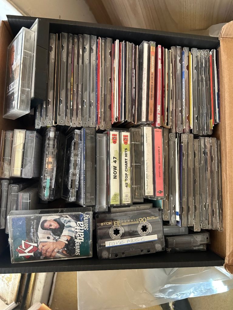 3  box is cd tapes 