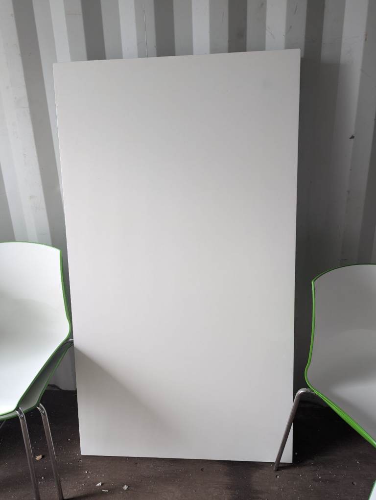 Modern White and Green Dining Chairs - Good Condition