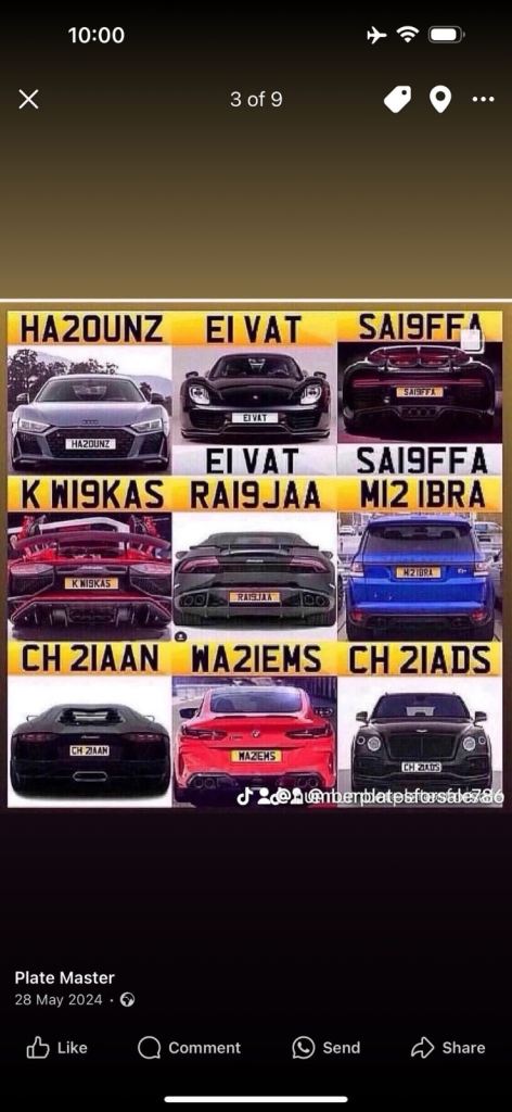 Private Cherished Number Plate - Loads of plates in 