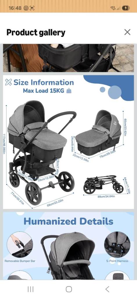 Brand new 2 in 1 pram , £80.00 for Sale in Kearsley, Manchester | Gumtree