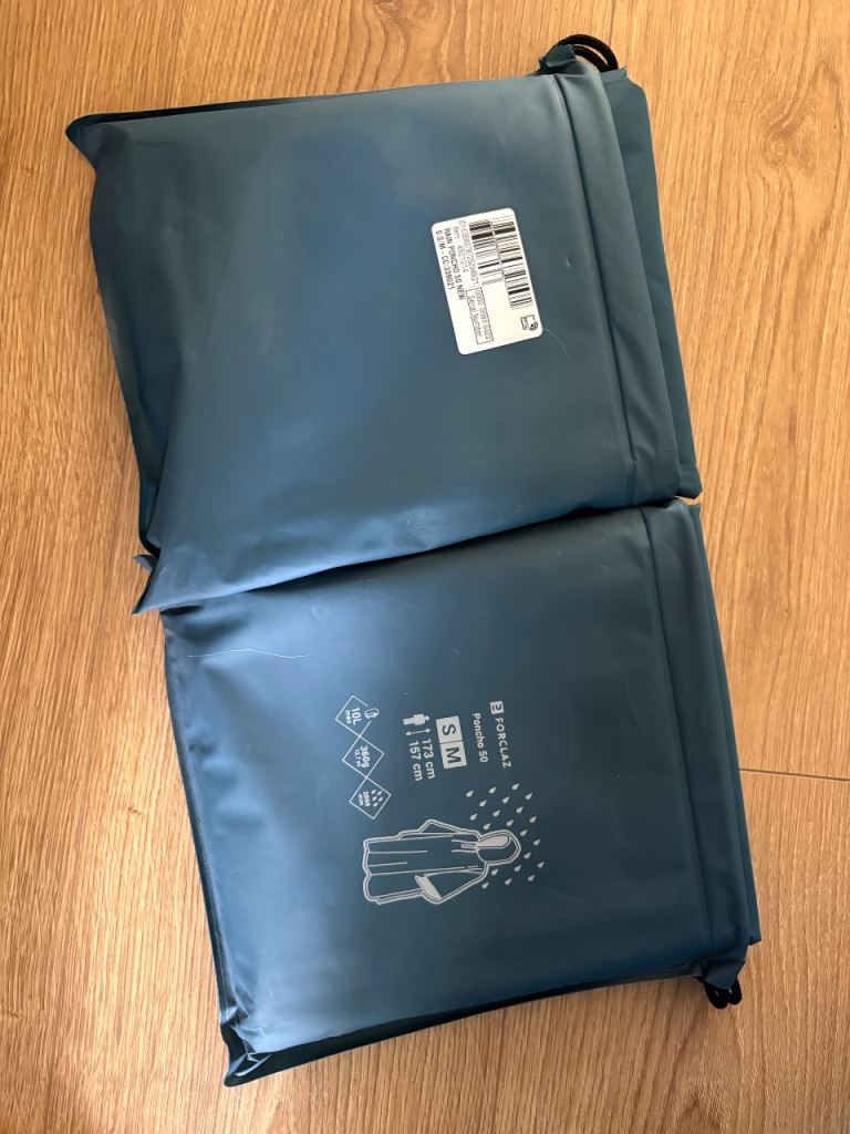 2 x New Decathlon rain poncho