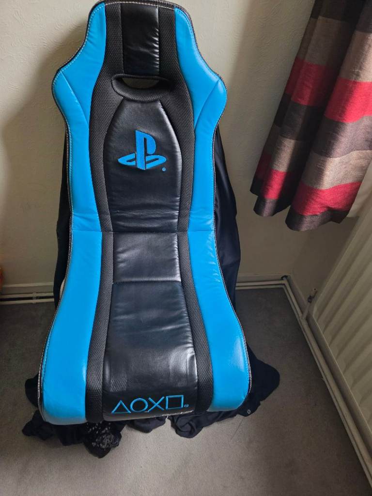 PlayStation Gaming Floor Chair — Foldable Rocker Chair — Blue/Black