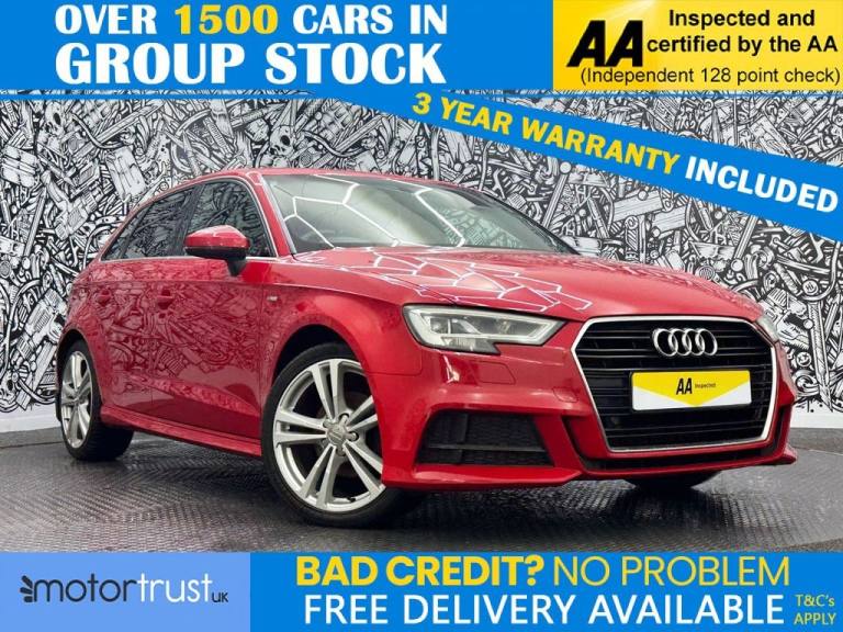 2017 Audi A3 1.6 TDI S line Sportback 5dr Diesel Manual Euro 6 (s/s) (110 ps) Hatchback Diesel Ma...