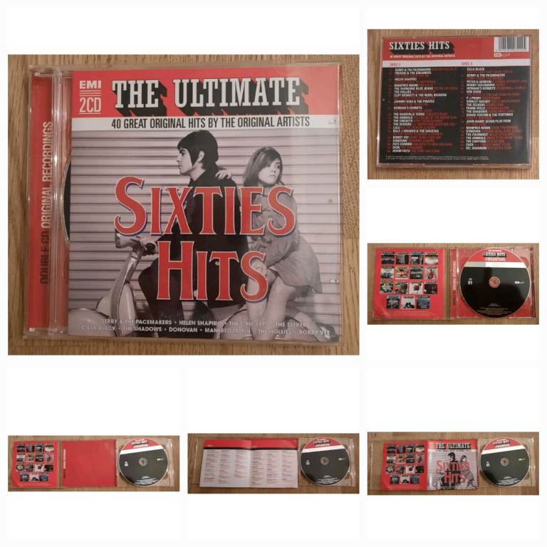The Ultimate 40 Great Original Hits by The Original Artists Sixties Hits 2 CD VG