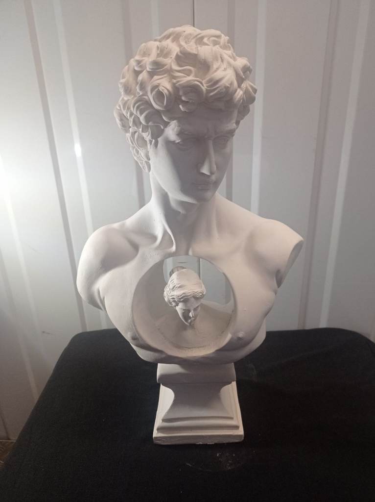 David & Aphrodite Hand Made Bust, New