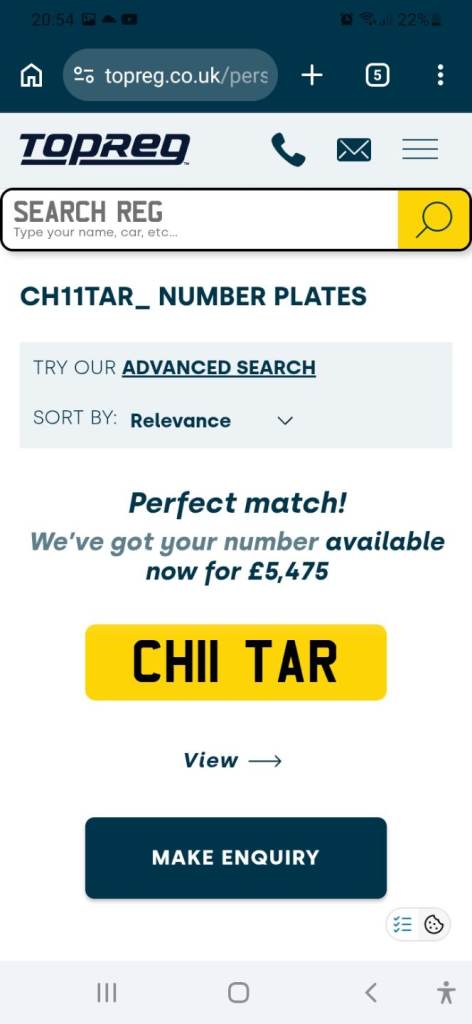 Private number plate 