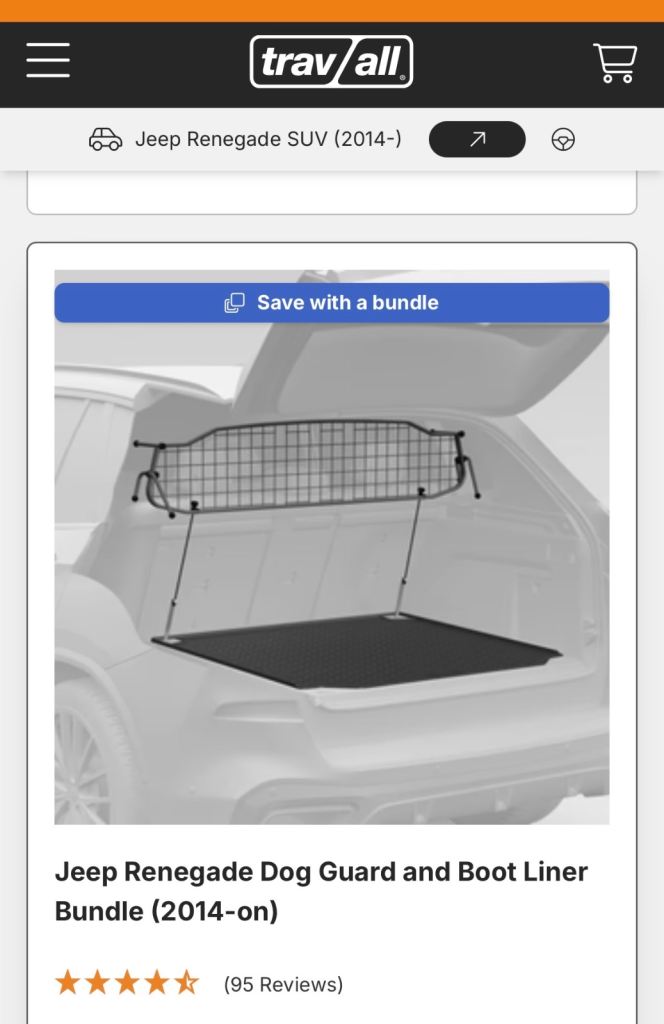 Jeep Renegade Dog Guard, Divider & Rubber Boot Mat – Travall