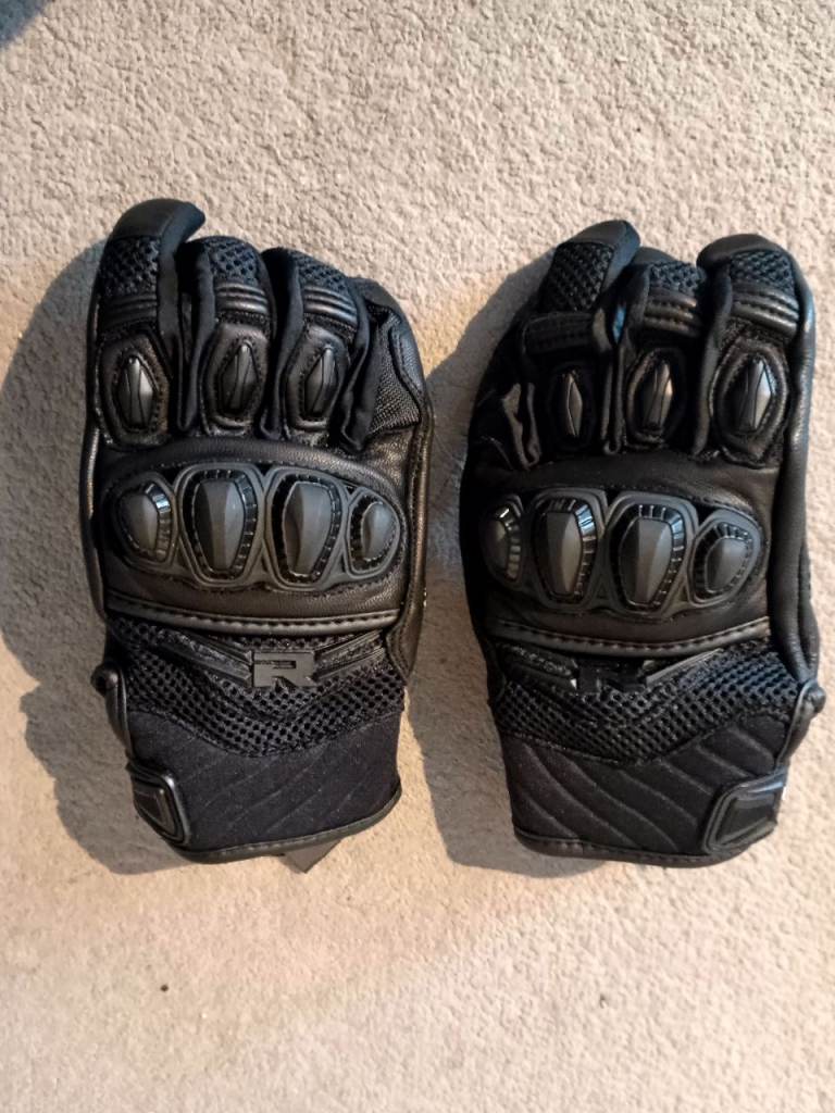 Richa Turbo Leather Motorcycle Gloves Medium Black