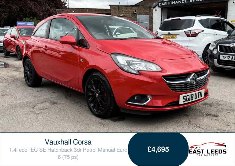 2018 Vauxhall Corsa 1.4i ecoTEC SE Hatchback 3dr Petrol Manual Euro 6 (75 ps) Hatchback Petrol Ma...