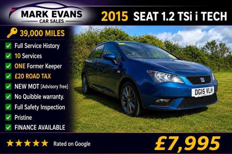 2015 SEAT Ibiza 1.2 TSI I TECH 5dr HATCHBACK Petrol Manual
