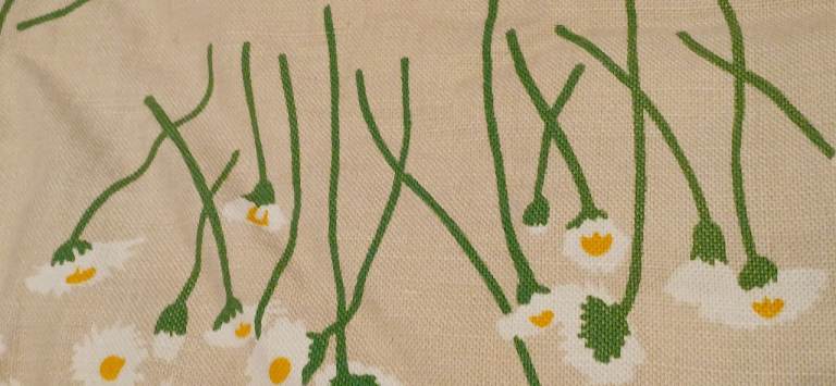 Bay window linen triple lined pair of curtains