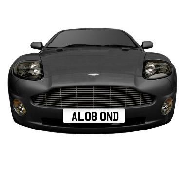 James Bond one off private reg  invited great on Aston Martin 
