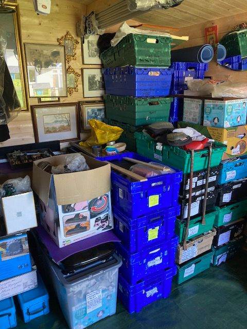 GARAGE SALE of ANTIQUES - RECORDS - OLD BOOKS - ORNAMENTS - HAND TOOLS ETC.