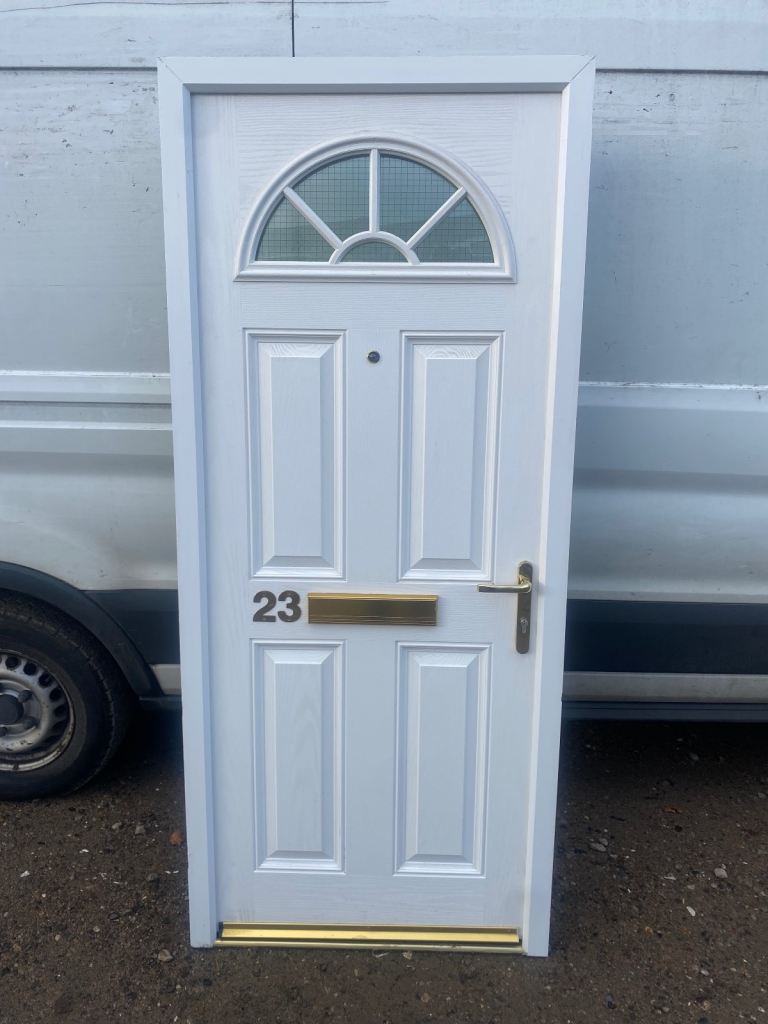 Used Upvc White Front,Back,Garage,Mancave Composite Door 