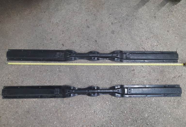 Land Rover Series rear underfloor supports, ribs.