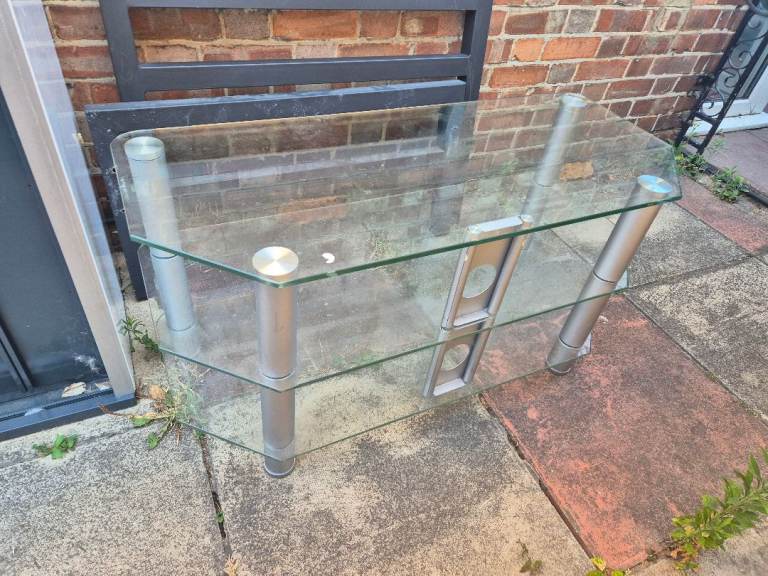 Glass TV Stand / Media Unit – Good Condition