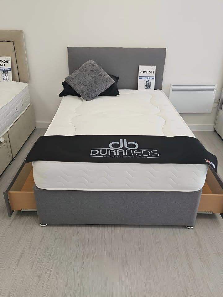 High Quality Double &Small Double Divan Bed Base With Mattress Brand New SAME DAY DELIVERY order🚚🚛