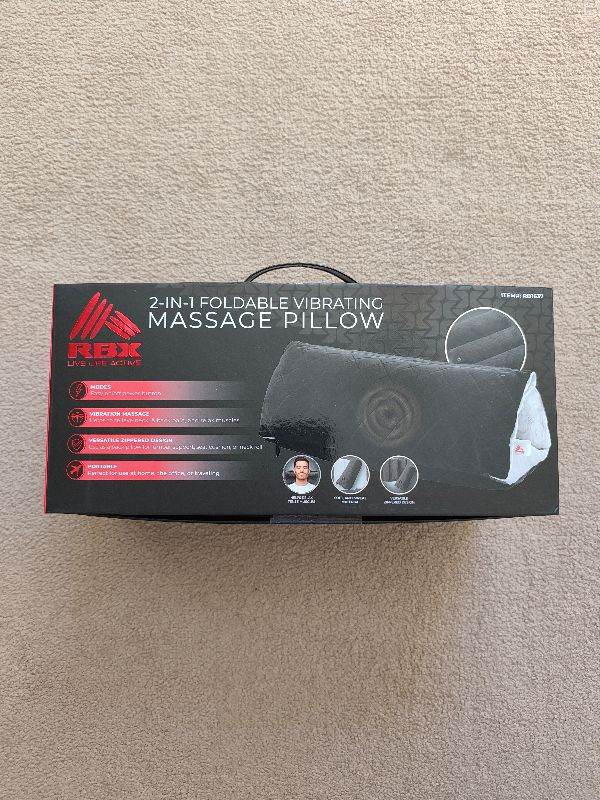 RBX 2-in-1 Vibrating Massage Pillow Foldable New